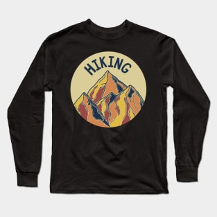 Retro Hiking Outdoor Wander Backpacking Hiker Hiking Long Sleeve T-Shirt